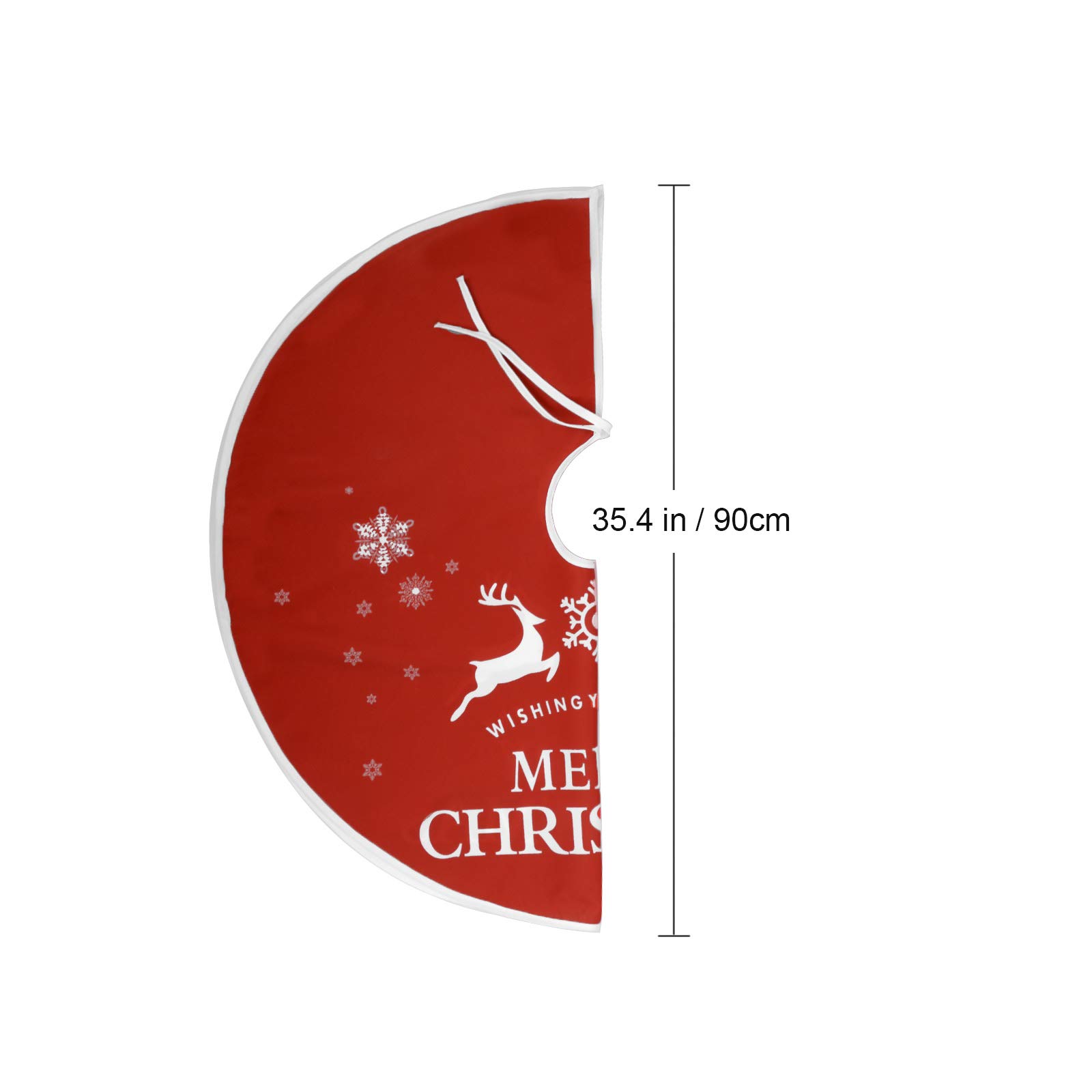 Voilamart Weihnachtsbaumdecke, 90cm Weihnachtsdeko Weihnachtsbaum Rock Weihnachtsbaum Decke Deko,runde Baumdecke Tannenbaum-Unterlage,schützt Böden vor Nadeln und Harz