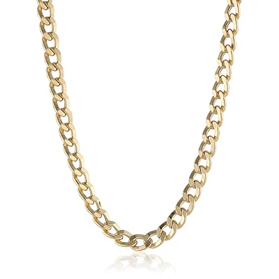 18K Solid Yellow Gold Heavyweight 3.8mm Cuban Curb Link Chain Necklace- Made in Italy-18 Karat