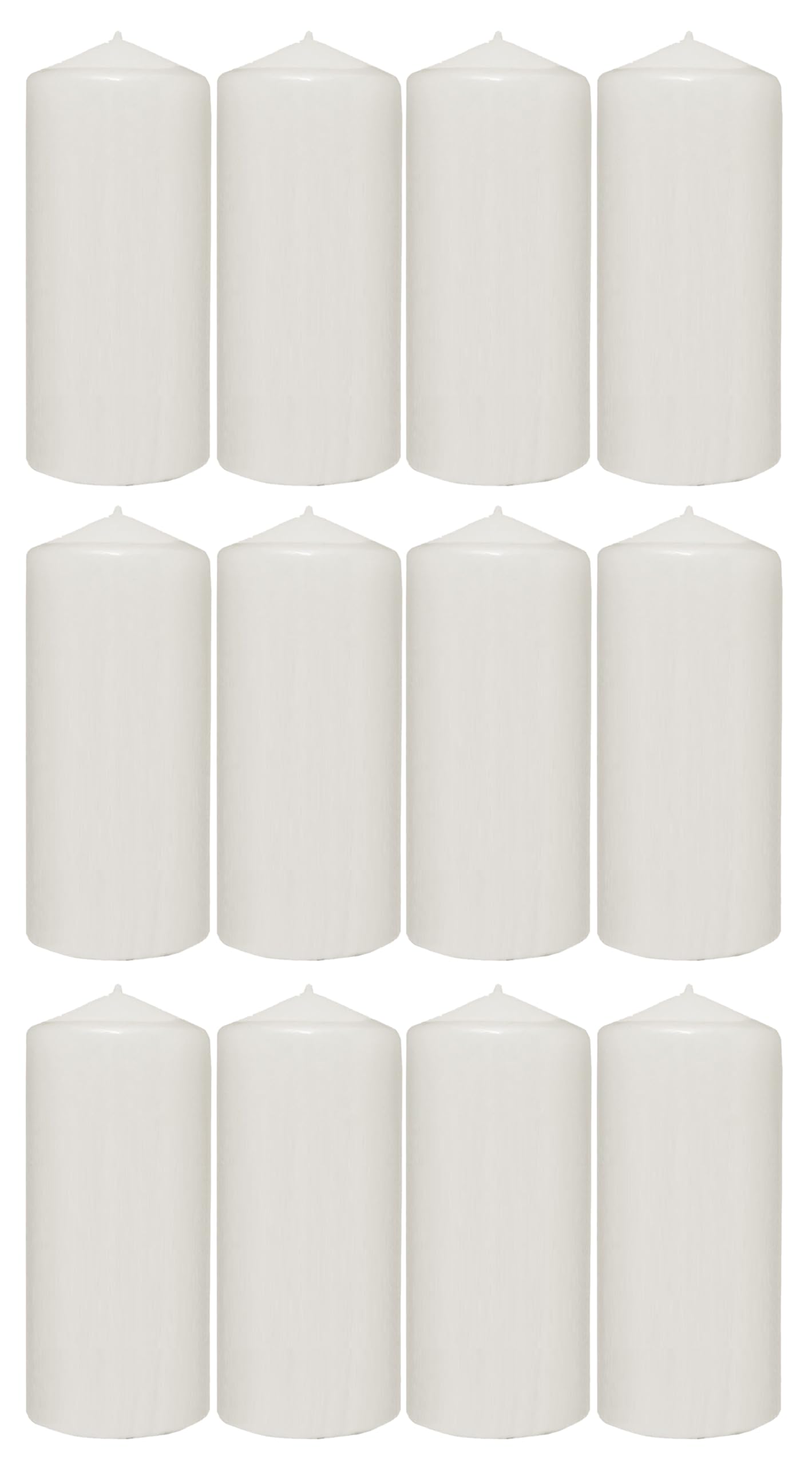 White Tea Lights Unscented Large XXL 150 x 70 mm Pack of 12 Unscented Candles Press Block Candle Long Burn Time and Delicate Aroma 48-50 Hours Burn Time Decoration with Candles