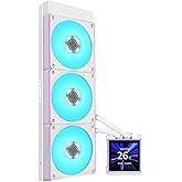Lian Li Hydroshift II LCD-S-360 CL-Liquid CPU Cooler-White-HS2LCDS36CW | 3.4" Hot-Swappable IPS LCD, 3x CL120 ARGB Fans, Slim Radiator, Cleaner Tube Routing, LGA 1851/1700, AM5/AM4 (HS2LCDS36CW)