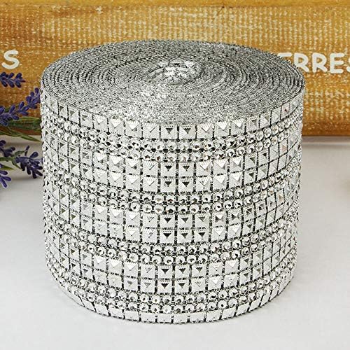 Diamond Mesh Ribbon 1 Yard Sparkling Rhinestone Diamond Mesh Wrap Crystal Rhinestone Ribbon Wedding Party Accessories Home Decor