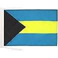 Bahamas Flag 18'' x 12'' cords - Bahamian SMALL flags 30 x 45cm - Banner 18x12 in - AZ FLAG