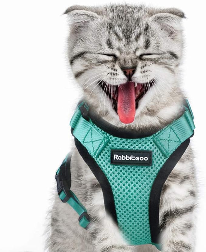 Rabbitgoo Cat Harness, Small Dog Harness Escape Proof Vest Harness