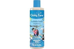 Childs Farm, Kids Bubble Bath for Dry, Sensitive Skin, Organic Raspberry, Gently Cleanses & Soothes, Vegan, Cruelty-Free, 16.9 fl oz