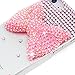 Mavis's Diary iPhone SE Case, iPhone 5S Case, iPhone 5 Case Bling Cute Pink Bow Clear 3D Handmade Hard PC Case with Lovely Pink Sparkle Crystal Glitter Rhinestone Diamond Cover with Cleaning Cloth