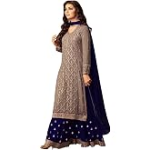 ZIYA Fashion Ethnic wear Party Wear wedding wear Palazzo Set Salwar kameez For Women 47001 (Blue, XXL-46)