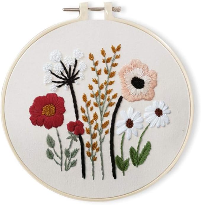 ZOYLINK Embroidery Stamped Kit DIY Simple Creative Floral Handmade