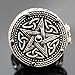 Q&Q Fashion Vintage Silver Tribal Celtic Trinity Knot Star Carved Locket Band Finger Ring