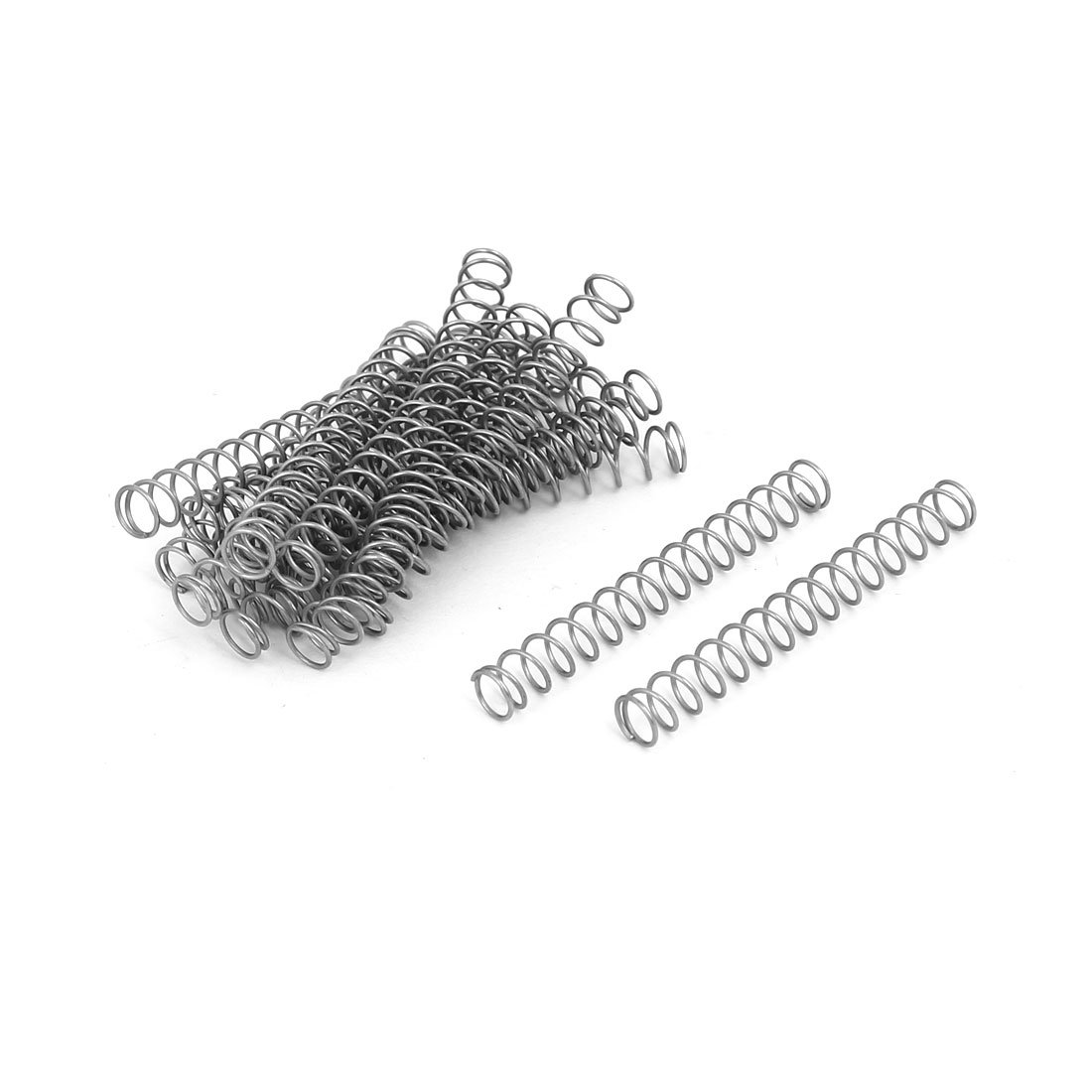 sourcingmap 0.5mmx5mmx40mm 304 Stainless Steel Compression Springs Silver Tone 20pcs