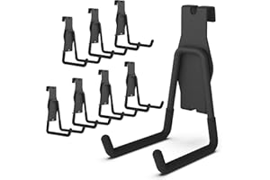 HUHOLE Gridwall Utility Hooks, Gridwall Picture Holder, Black, Heavy Duty, 8PC