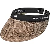 WHITE SANDS MOJA Raffia Straw Sun Visor Patented Removable Headband | New Lazare