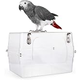 Colorday Large Bird Bath for Cage, Parrot Bath for Parakeet, African Grey, Amazon, Conure, Cockatiel(13X11X8 inch)