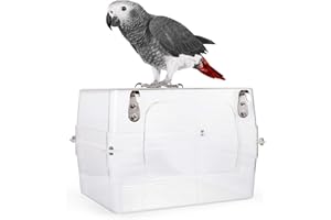 Colorday Large Bird Bath for Cage, Parrot Bath for Parakeet, African Grey, Amazon, Conure, Cockatiel(13X11X8 inch)