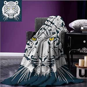 Mannwarehouse Tiger Living Room/Bedroom Blankets Flannel Throw Blanket