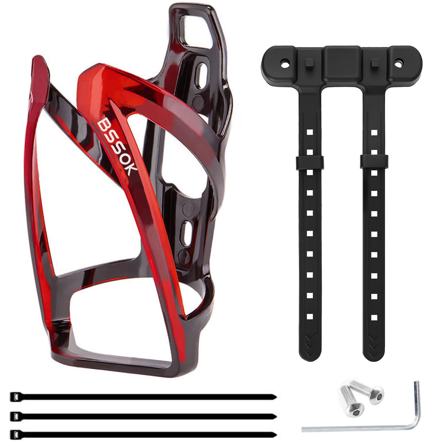 Photo 1 of BSSOK Bike Water Bottle Holder Ultra-Light Bicycle Bottle Cages with Cage Mounting Base for Road MTB Bikes