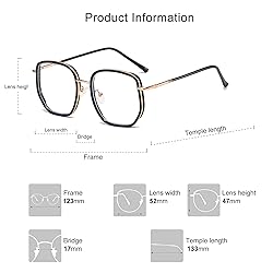 Blue Light Blocking Glasses for Women Men Clear