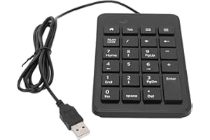 Portable 23 Keys USB Wired Number Keyboard Numeric Keypad Numeric Keyboard, 23 Full Size Slim Compact and Ergonomic Number Pa