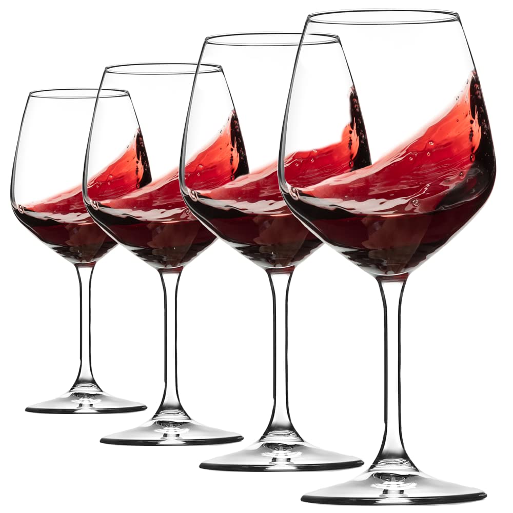 Photo 1 of Paksh Novelty Italian Red Wine Glasses - 18 Ounce - Wine Glass Clear (Set of 4)