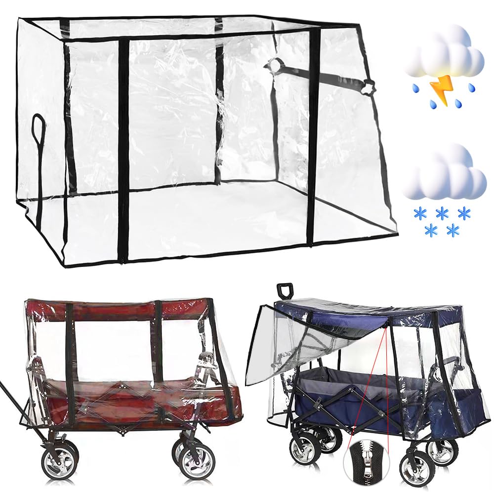 Rain Cover for Transport Cart Transparent Rain Cover Rain Cover Universal Stroller Use for Transport Trolley Beach Pram Stroller