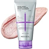 MEDIHEAL Rose PDRN Derma Cream Facial Cleanser, Wash Mask (4.06 fl oz) | Deep Pore Purifying &amp; Cleansing for Sensitive Skin | Hydrating &amp; Non-Irritating | Smooth Texture | Korean Face Wash