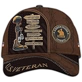Veteran Baseball Caps – Military Veteran Hats, Patriotic Baseball Hat, Bald Eagle Hat, Adjustable Tactical Cap