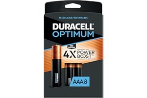 Duracell Optimum AAA Batteries | 8 Count Pack | Lasting Power Triple A Battery | Alkaline AAA Battery Ideal for Household and