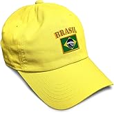 Soft Baseball Cap Brazil Style B Flag Flags World Cup Soccer Cotton Embroidered Dad Hats for Men & Women