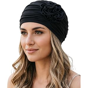 ORKSEA Chemo Headwear for Women Flower Beanies with Stretch Elastic Turbans Soft Cancer Hats Head Coverings Scarf Headwraps