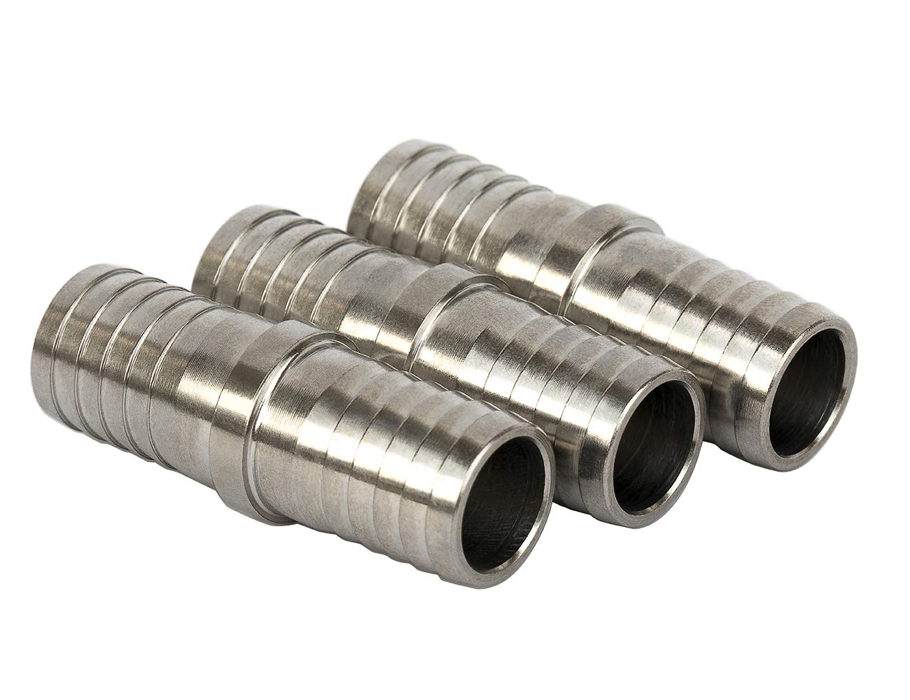 3pcs 10mm to 10mm Stainless Steel Fluted Garden Hose Pipe