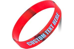 RIYIN Personalized Silicone Wristbands Custom Text Rubber Bracelets for Events, Gifts, Fundraisers, Awareness, Motivation, Wi