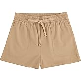 Imily Bela Girls Shorts Kids Casual Summer Drawstring Elastic Waist Short Pants with Pockets
