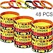 JOVITEC 48 Pieces Construction Party Favors Rubber Bracelets Construction Prizes Themed Birthday Party Supplies Silicone Wristbands Classroom Decor for Kids Birthday Gift