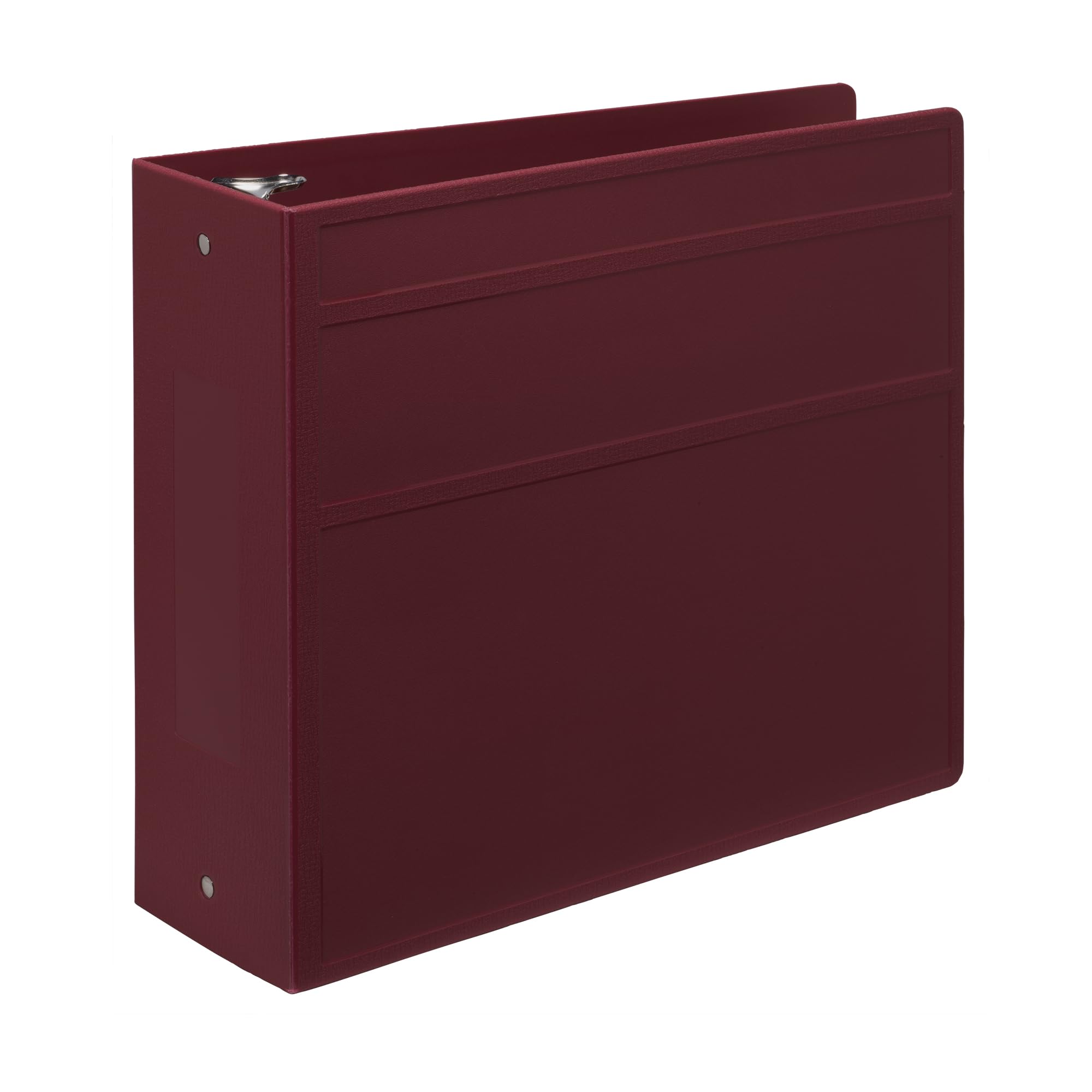 Photo 1 of Carstens 4-Inch Heavy Duty 3-Ring Binder - Side Opening, Wine, Durable Plastic, Precision No-Gap Rings, Waterproof Cover, No Pockets, Holds 600 US Letter Sheets, BPA-Free, Made in USA (1843-3R)