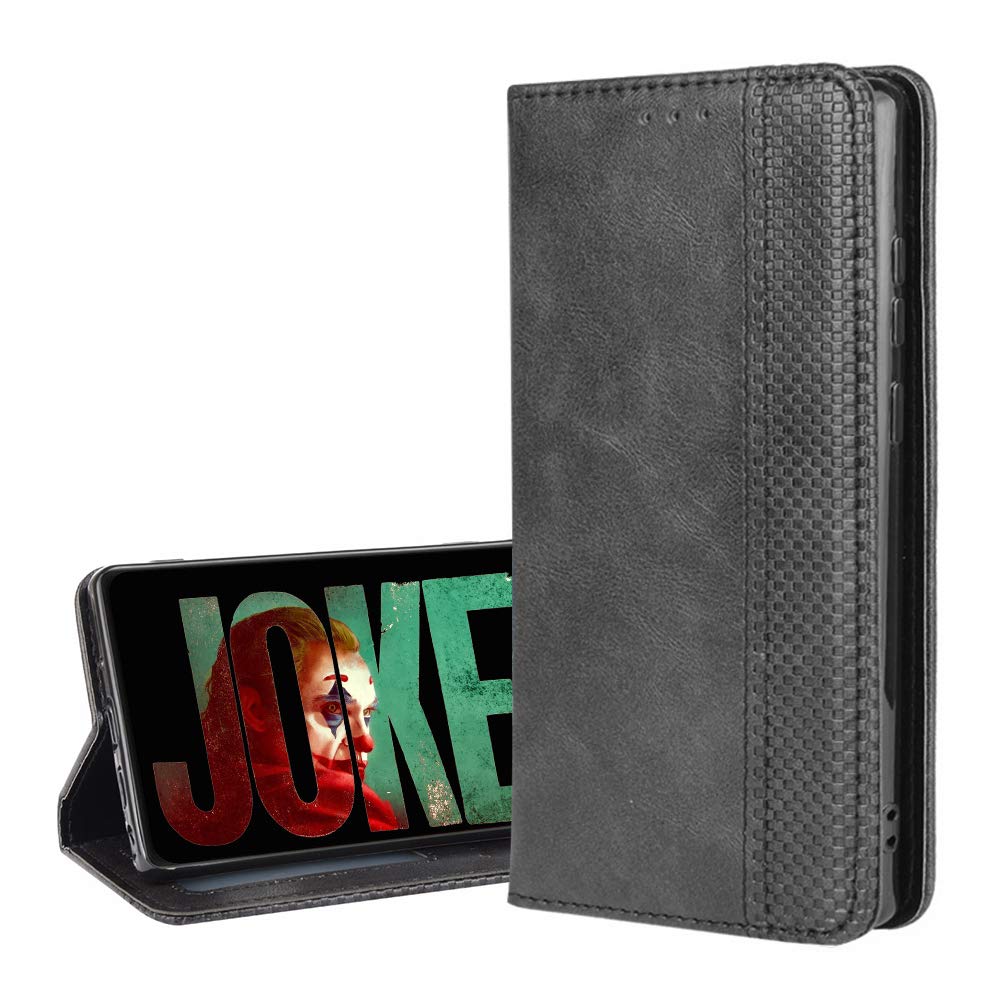 BRAND SET Case for HTC U20 5G Wallet Case Flip Cover PU leather+TPU Material Protective Cover with Bracket Function Card Slot/Invisible Magnetic Buckle Suitable for HTC U20 5G(Black)