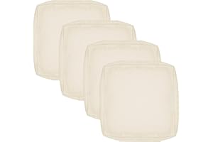 Oslimea Patio Cushion Covers Replacement 24x24x4 inch 4Pack Outdoor Seat Cushion Slipcover Waterproof Outdoor Chair Cushion Covers, Cream