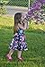 YJ.GWL Girls Dress Denim Floral Skirt with Rose Girls Clothes Kids Skirt