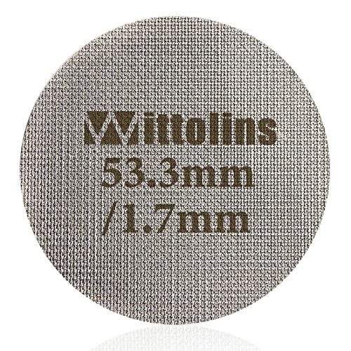 Coffee Portafilter Puck Screen, Espresso Filter Screen/Mesh Filter 316L Stainless Steel 1.7 mm Thickness Coffee Accessories (53.3mm)