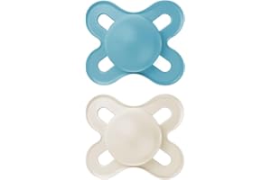 MAM Original Start Matte Baby Pacifiers, Binky for 0-3 Months, BPA-Free Silicone Nipple, Easy to Clean, Best for Newborn Babies, Developed with Medical Experts, 2 Count Binkies with Sterilizer Case
