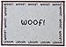 Pet Rageous Designed Tapestry Placemat for Pet Feeding Station, 13-Inch by 19-Inch, WOOF, Natural/Black