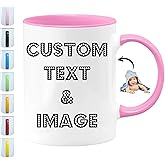 Custom Mug With Pictures - Personalized Coffee Mug With Photo, Text, Logo | Customized Gifts for Men & Women | Taza Personalizada 11oz Tea Cup Printed on Both Sides | Birthdays, Holidays, Mother’s Day