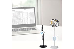 CRHEXPVA 1PC Desk Rearview Mirror-Monitor Mirror-Computer Mirror,Office Cubicle Mirror to See Behind You,Convex Cubicle Mirror for Personal Safety and View Monitors or Anywhere Random Color (White or Black)