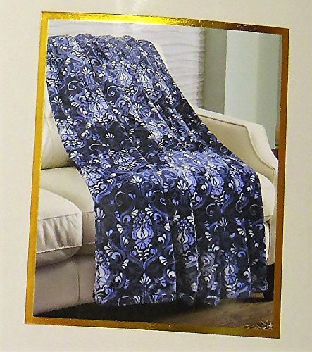 Life Comfort Tranquility Velvet Throw Blue Pattern Buy Online