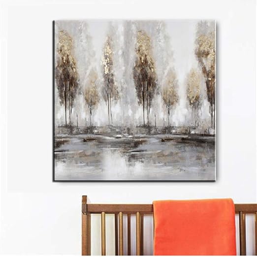 Color Claro Abstracto Arte De La Pared Lienzo Pintura Al Oleo Oro