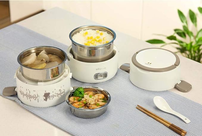 ROYWY Fiambrera Electrica 220V Portátiles Bandeja Extraíble Acero ...