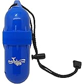 Saekodive Cylinder Dry Box with Lanyard - Waterproof Container, Watertight Key Pouch Holder - For Snorkeling, Boat, Kayak and Water Activities (Blue, Large)