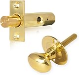 XFORT Polished Brass Rack Bolt Security Kit Oval Turn Knob 55mm Bolt Extra Lock view 7