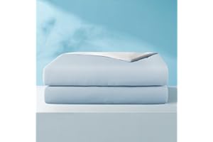 VALUXE Cooling Comforter Full/Queen Size Cool-Touch Design on Both Sides Soft Breathable Lightweight Blanket for Night Sweats Hot Sleeper(Blue 90" x90”