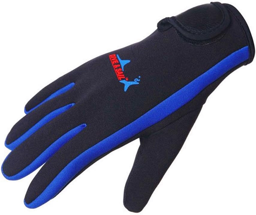 DIVE & SAIL Wetsuits 1.5 mm Premium Neoprene Gloves Scuba Diving Five Finger Glove : Sports & Outdoors