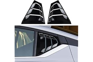 DLOVEG Rear Side Window Louvers Compatible for 2019 2020 2021 2022 2023 Nissan Altima Accesories Sport Style Air Vent Scoop Cover Louver (Bright Black)