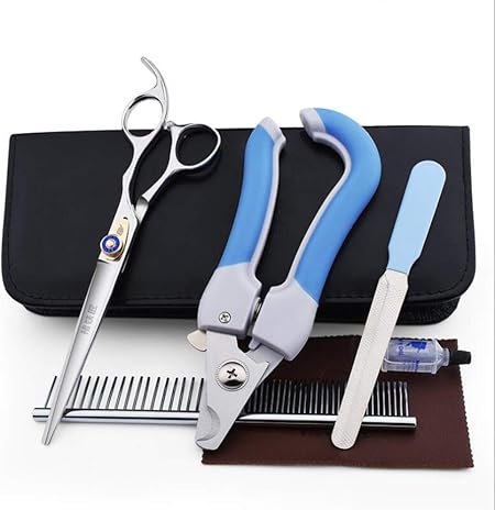 Aqwwhy Jeu De 6 Ciseaux De Toilettage Pour Animaux De